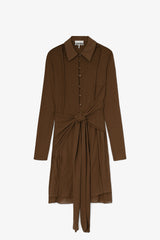 GANNI Discount Short Dress in Marl Mesh