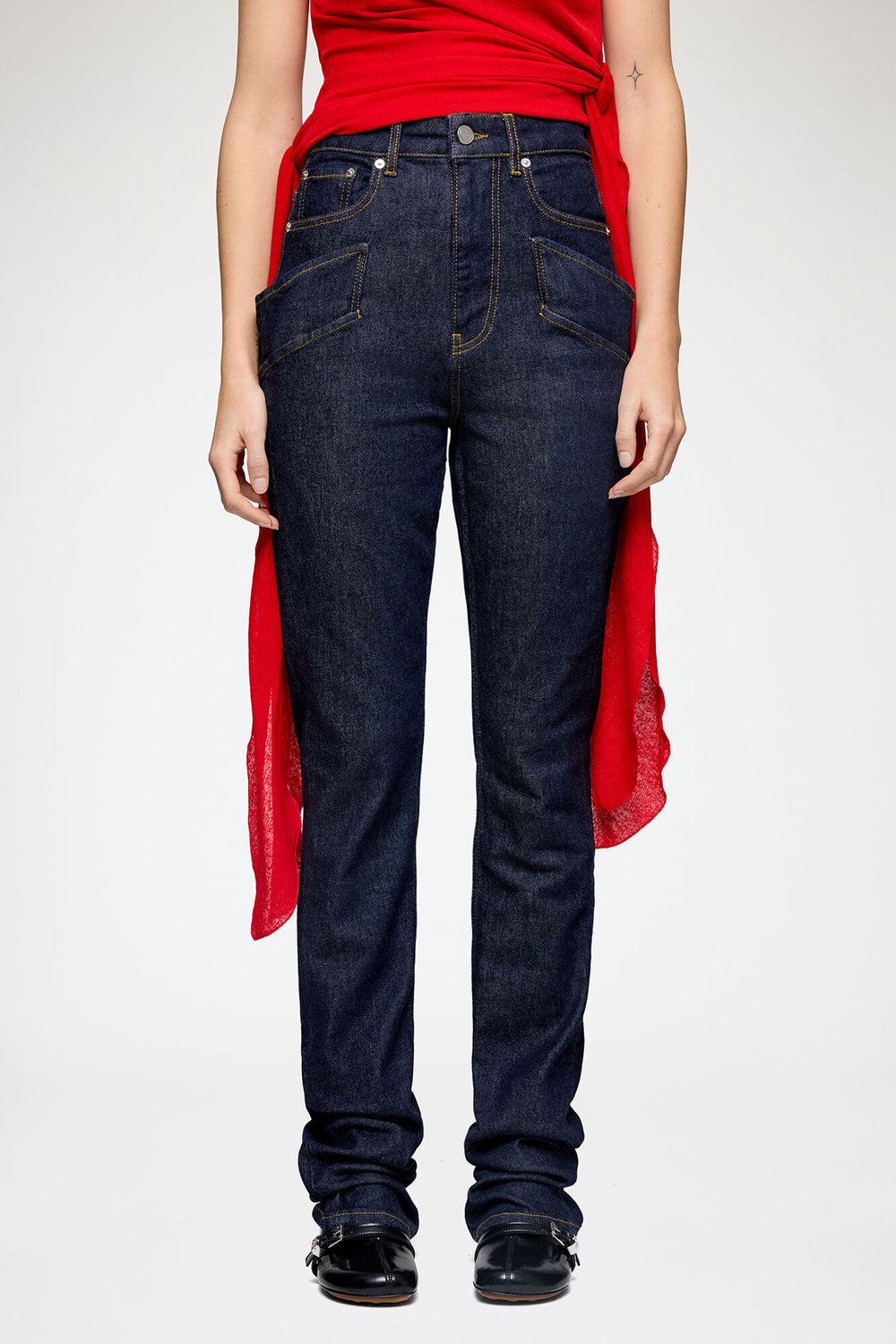 GANNI Hot Sale Skinny Jeans in Stretch Denim