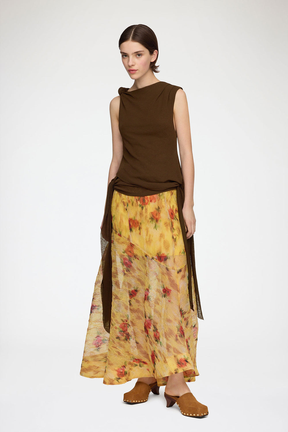 GANNI us Top in Marl Mesh