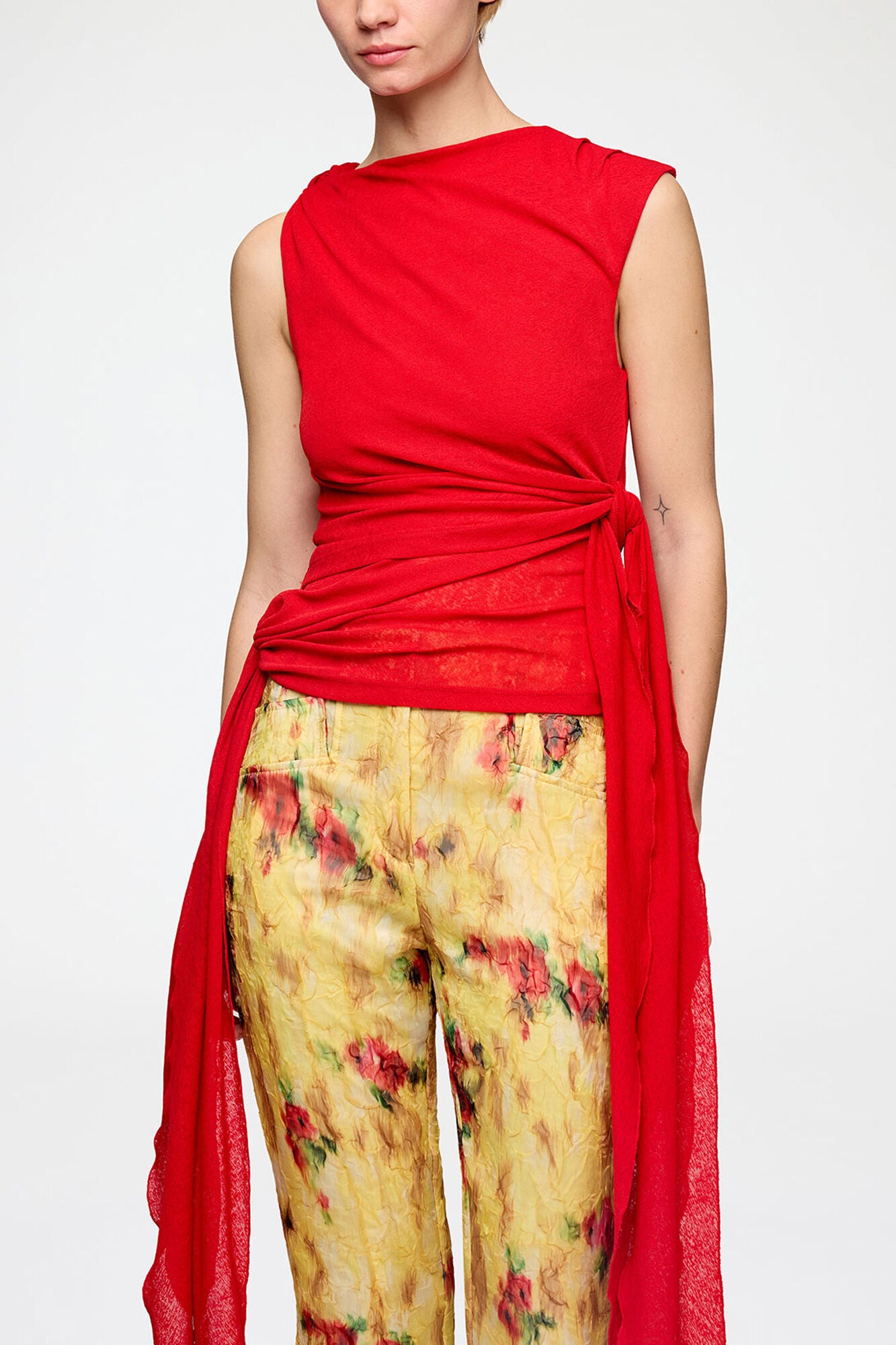 GANNI Online Top in Marl Mesh