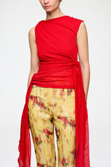 GANNI Online Top in Marl Mesh