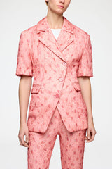GANNI Sale Blazer in Shibori Organza
