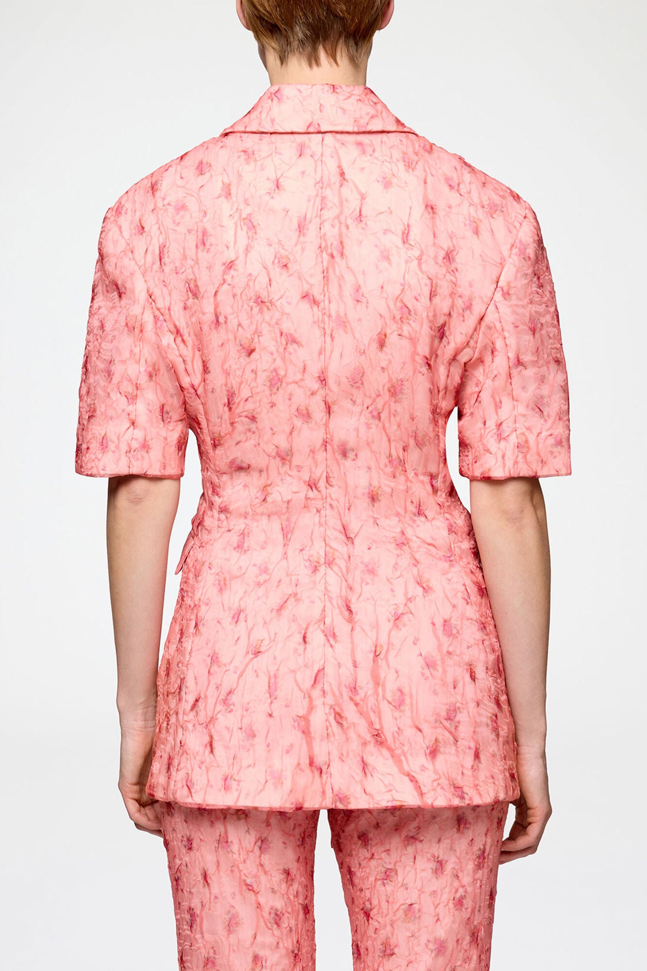 GANNI Sale Blazer in Shibori Organza
