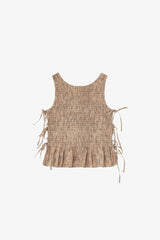 GANNI Discount Smock Top in Printed Stretch