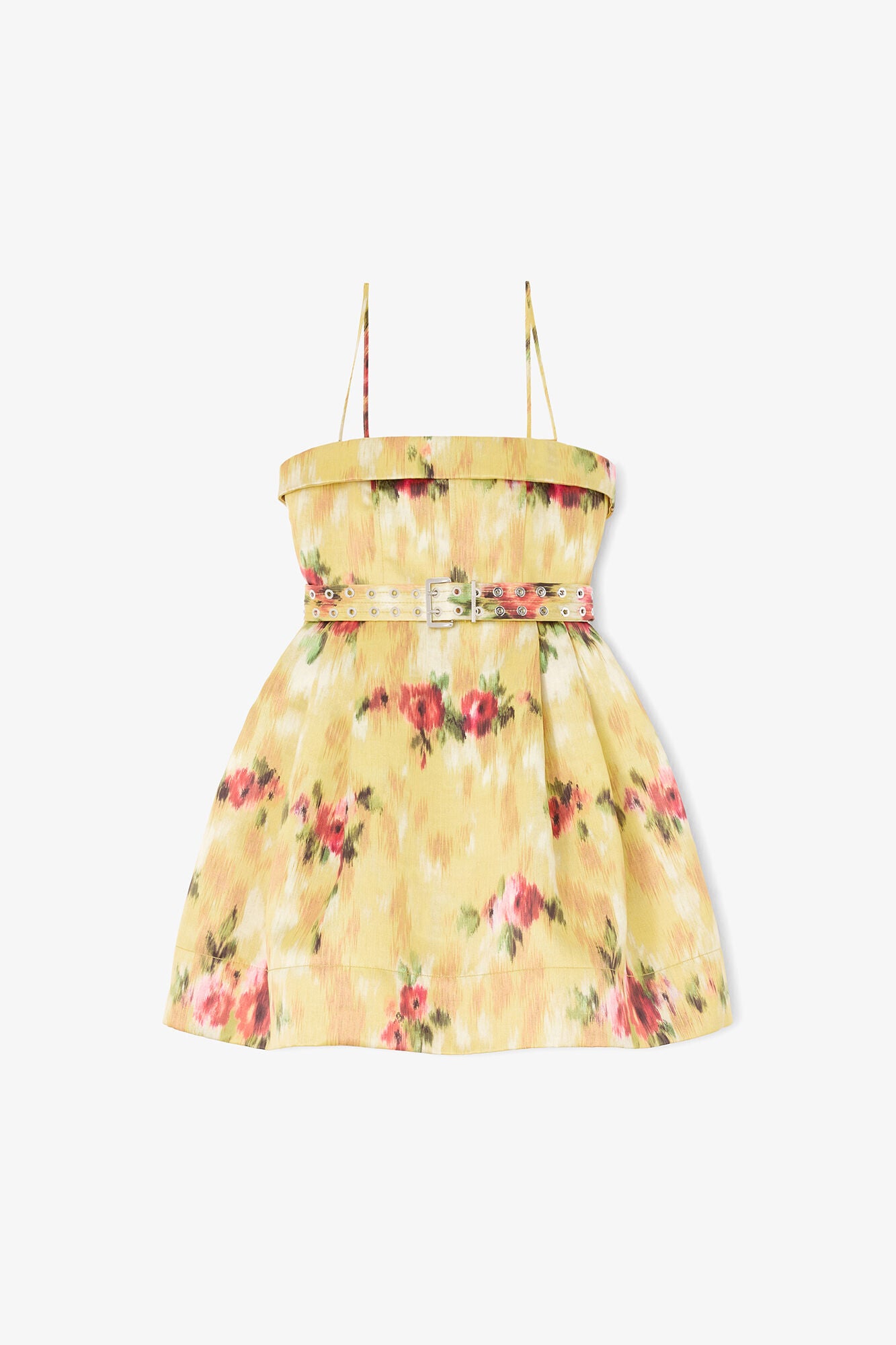 GANNI For Sale Dress in Yellow Printed Satin