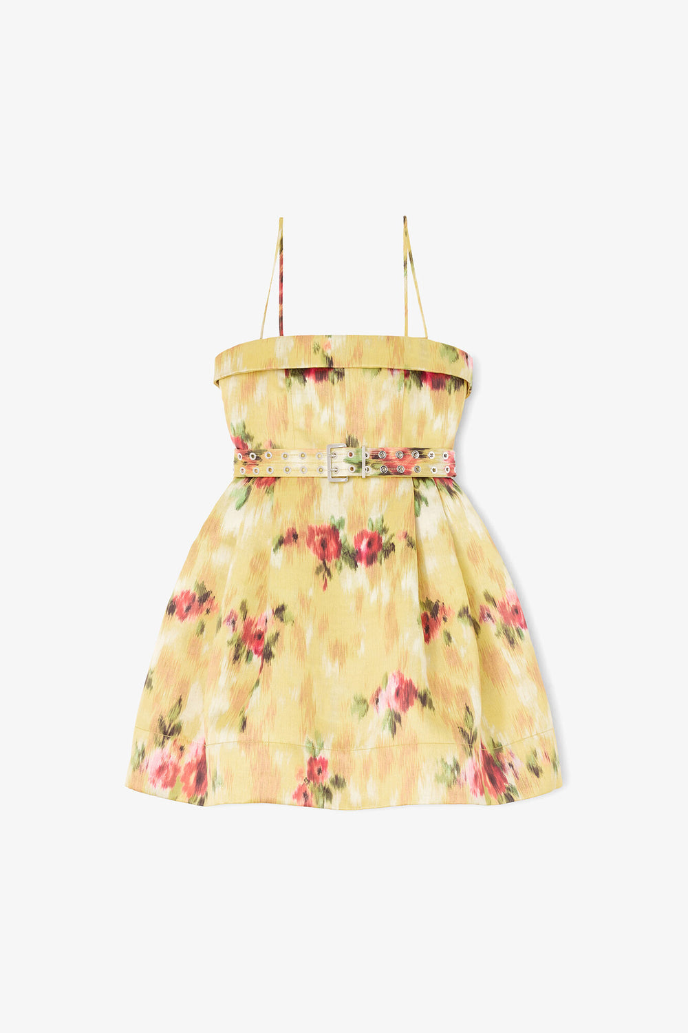 GANNI For Sale Dress in Yellow Printed Satin