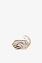 GANNI Hot Sale Egret Bou Make-Up Pouch in Zebra