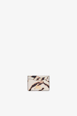 GANNI New Egret Bou Card Holder in Zebra