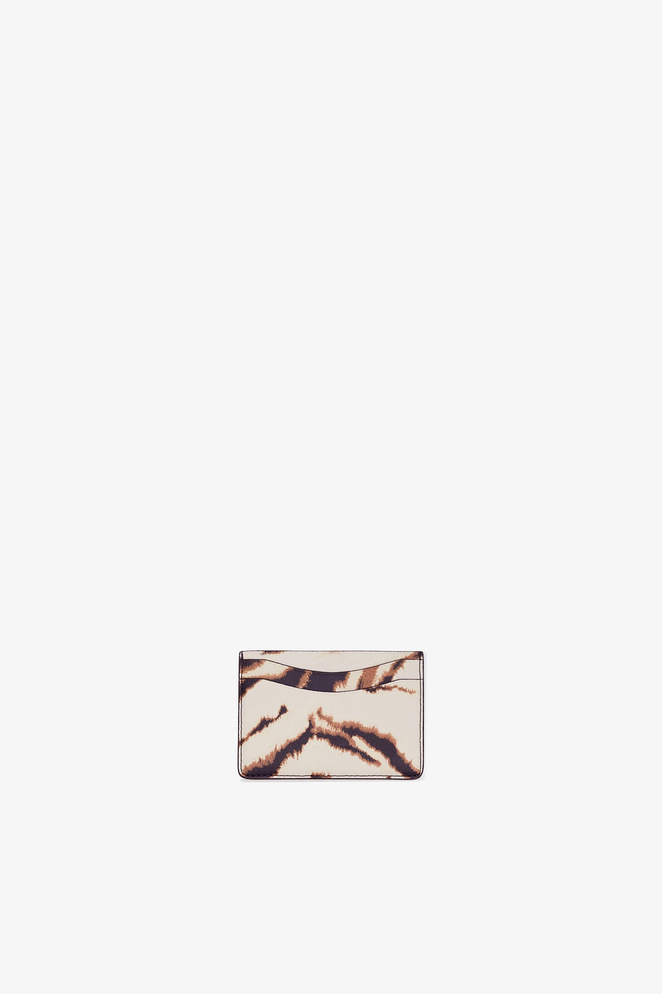 GANNI New Egret Bou Card Holder in Zebra