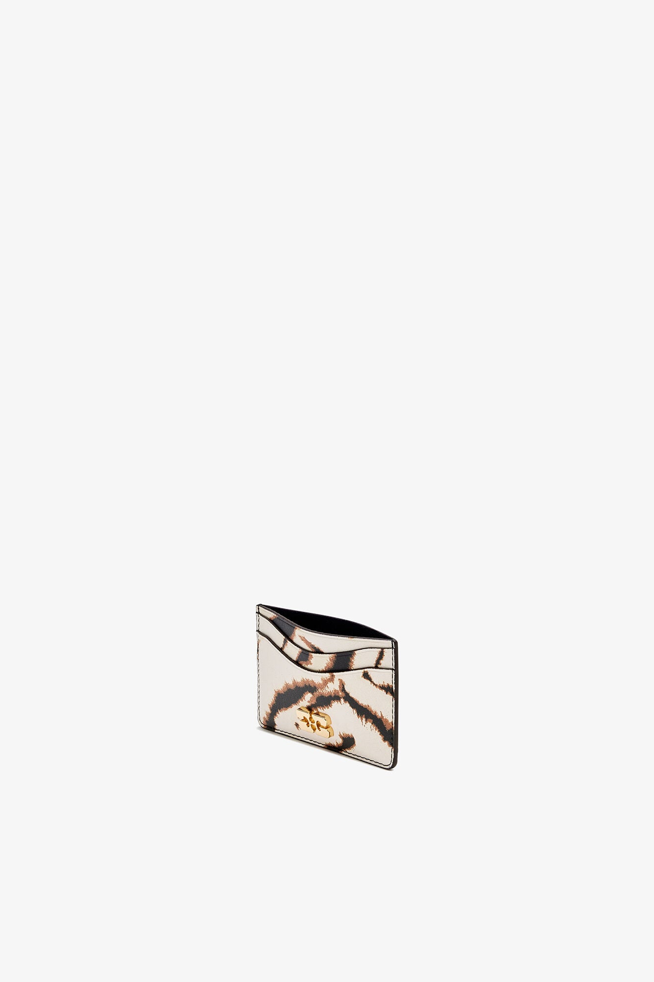GANNI New Egret Bou Card Holder in Zebra