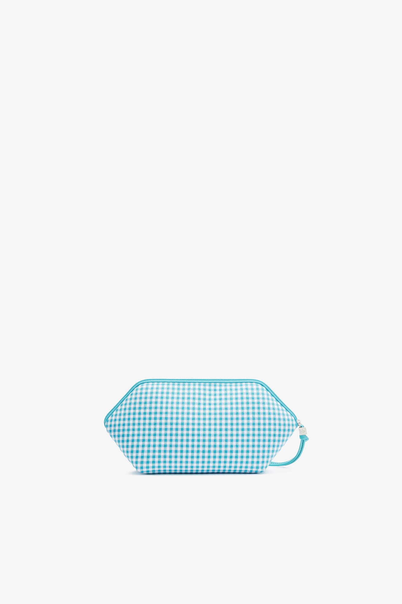 GANNI Sale Blue Curacao Bikini Pouch in Blue Check
