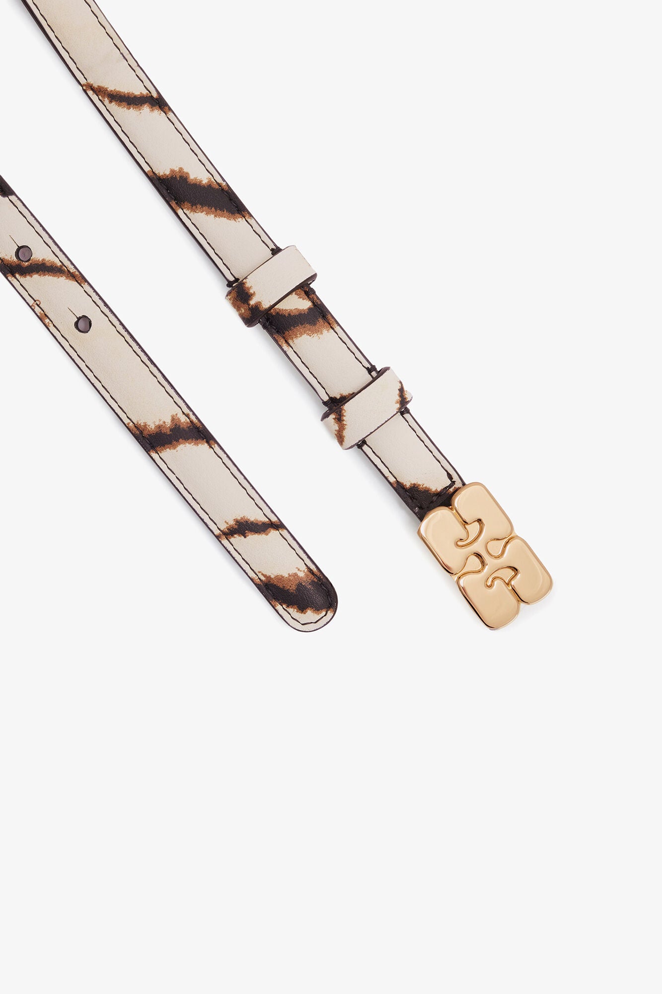 GANNI Discount Kat Belt Small in Zebra
