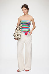 GANNI Hot Sale Scarf in Striped Crochet
