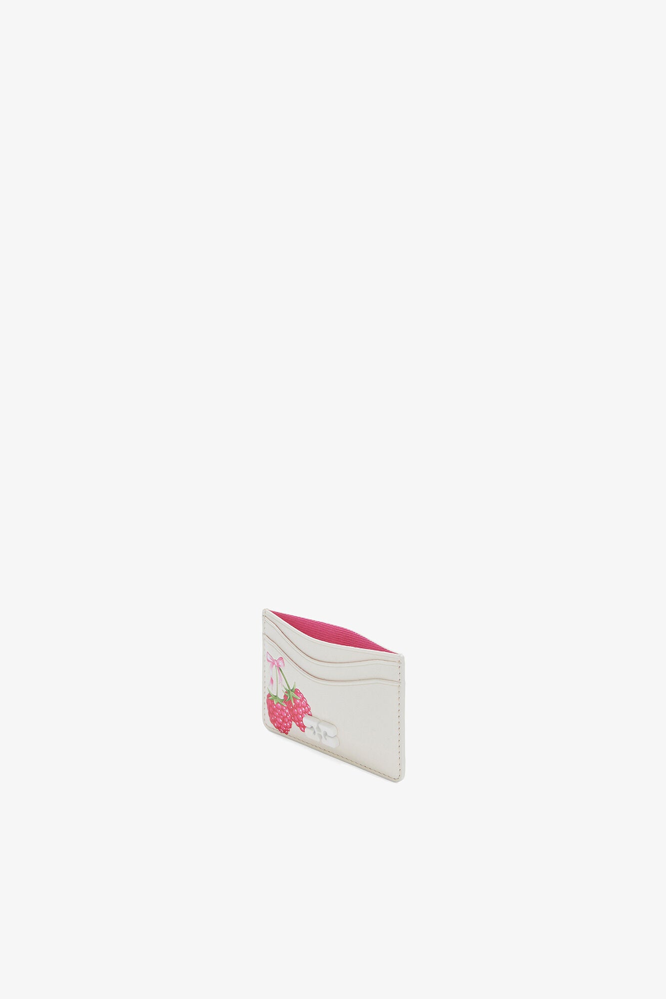 GANNI Online Egret Bou Card Holder in White