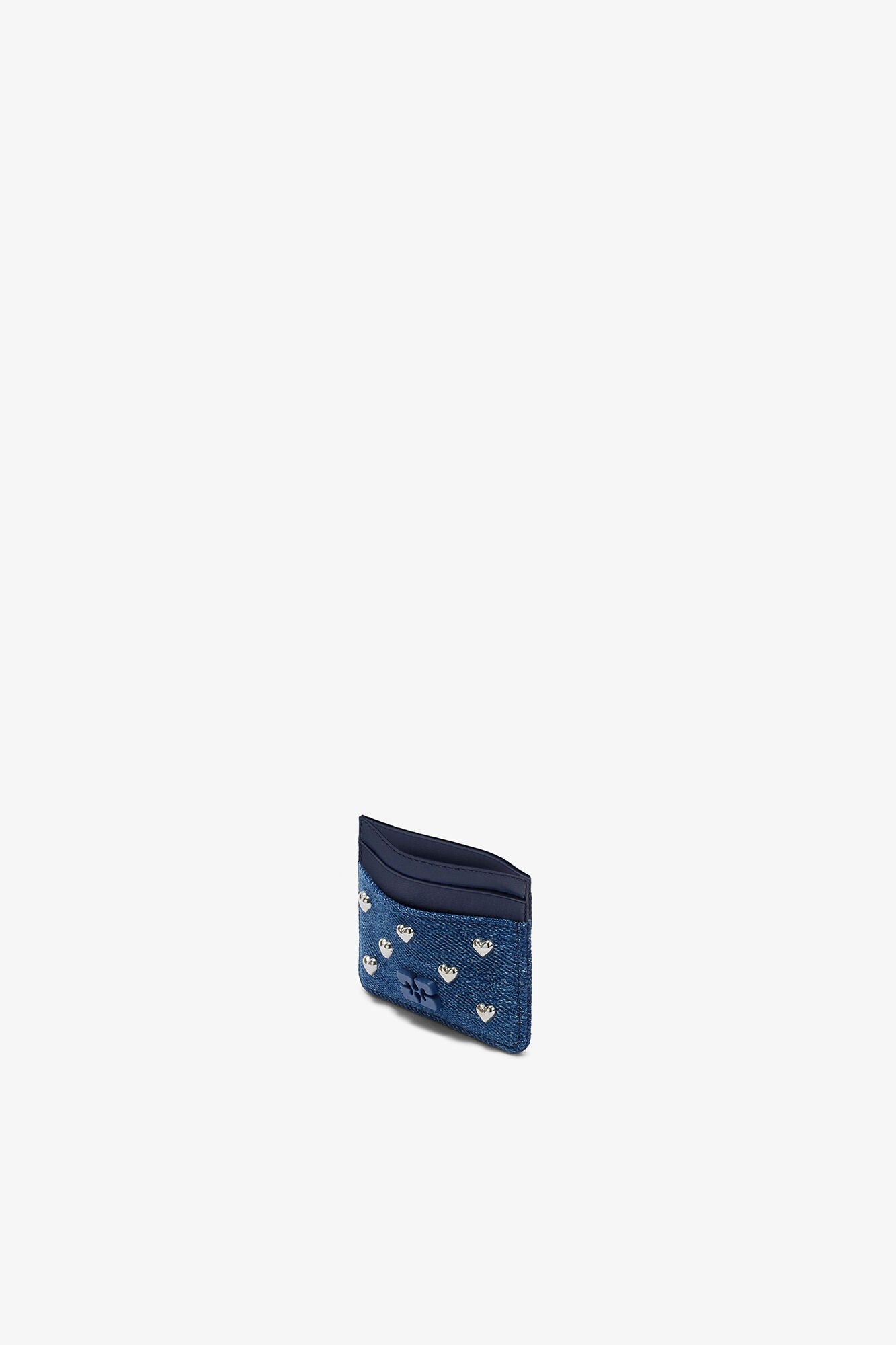 GANNI Discount Faded Denim Bou Card Holder in Denim