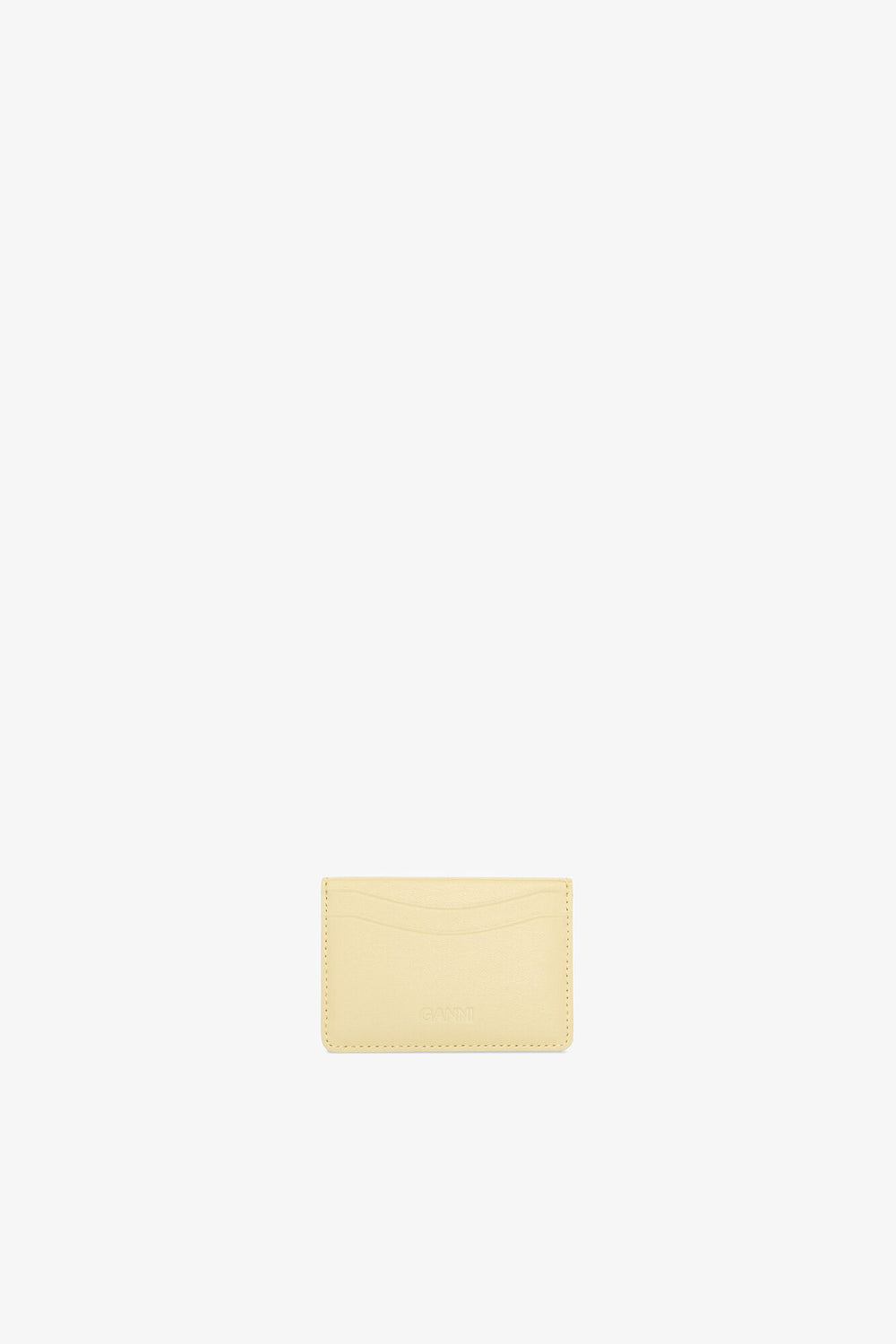 GANNI On Sale Yellow Cream Bou Card Holder in Yellow