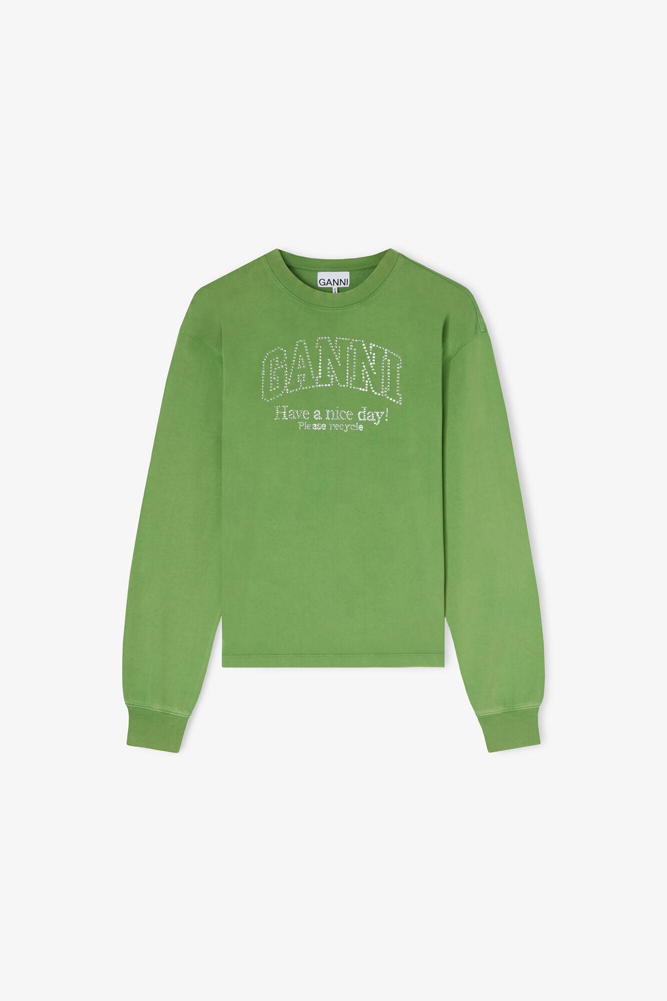 GANNI On Sale Daisy Duck Green Long-sleeve T-shirt