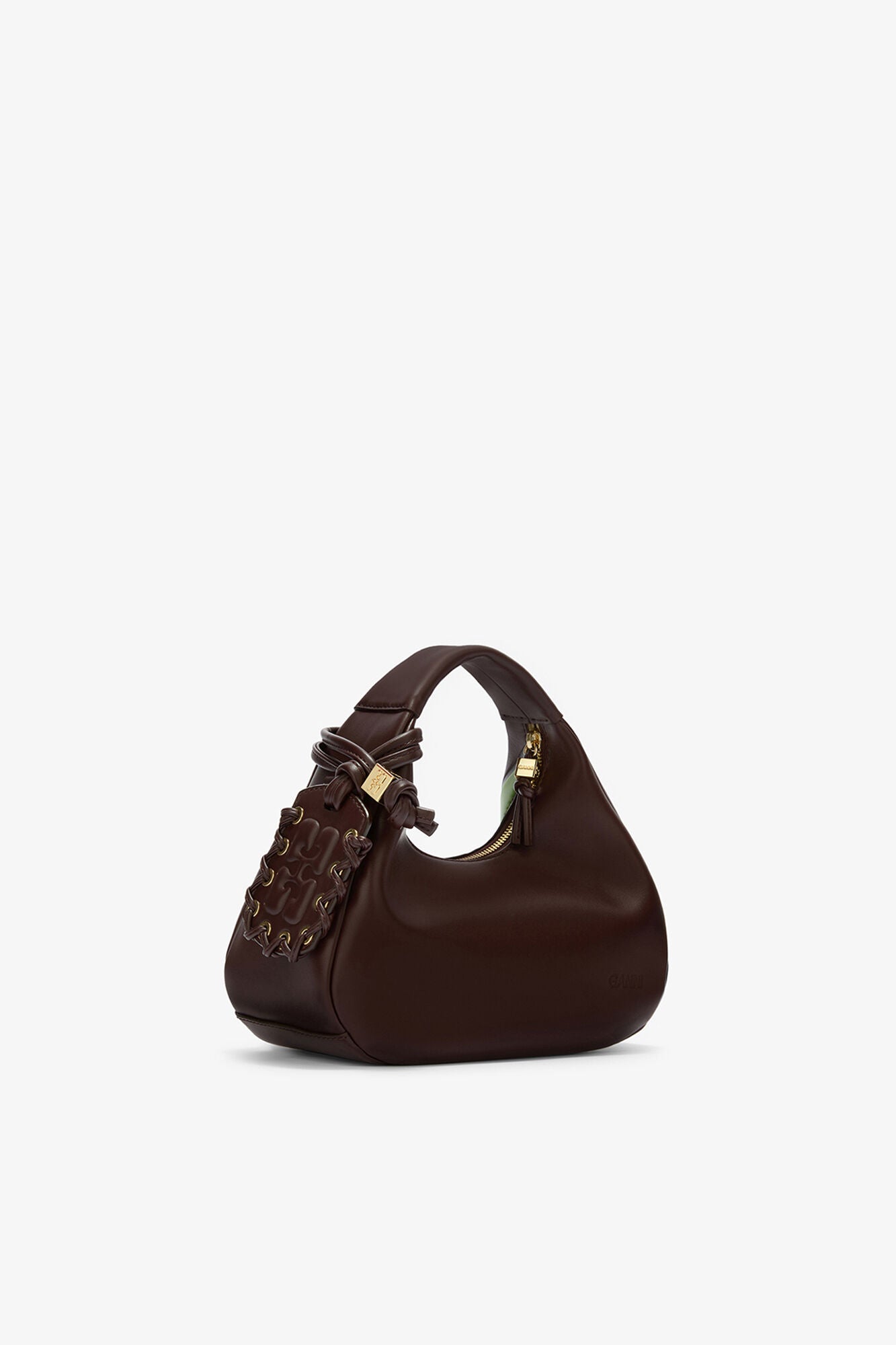 GANNI Outlet Seal Brown Daisy Duck Mini Hobo Bag in Brown