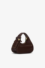 GANNI Outlet Seal Brown Daisy Duck Mini Hobo Bag in Brown