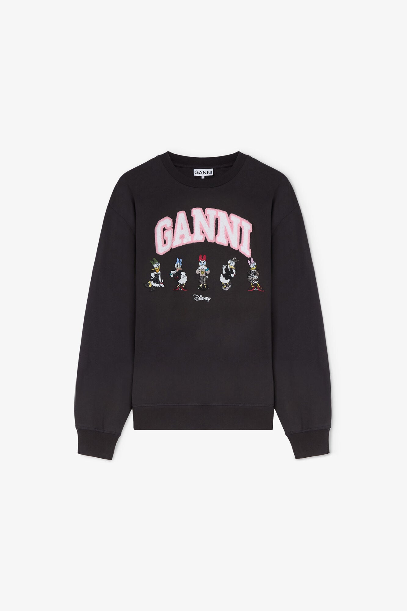 GANNI Discount Daisy Duck Black Sweatshirt