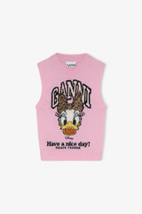 GANNI us Daisy Duck Graphic Wool Vest