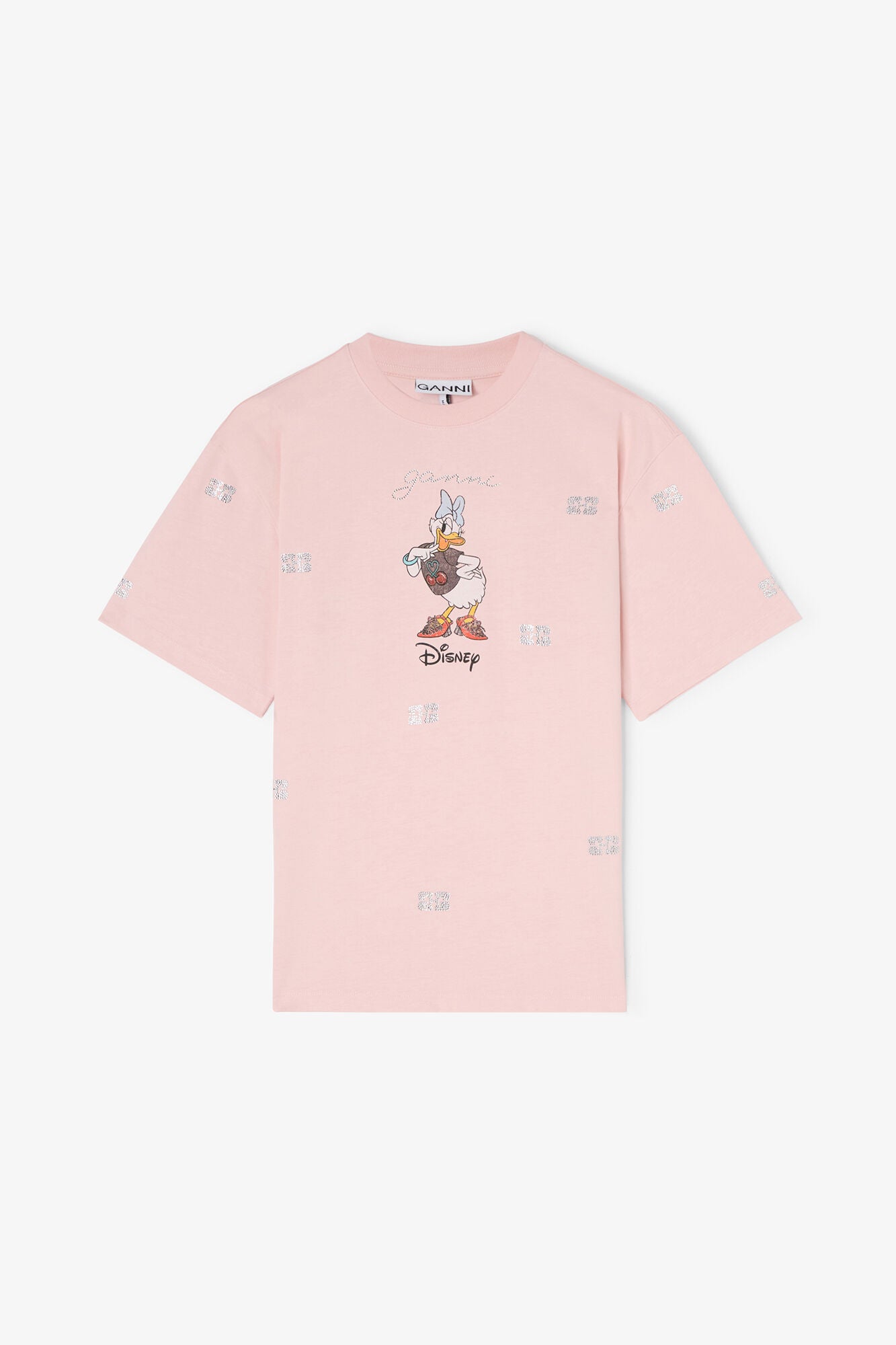 GANNI On Sale Daisy Duck Pink Printed T-shirt