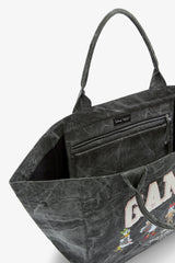 GANNI New Black Oyster Daisy Duck Bleached XXL Tote