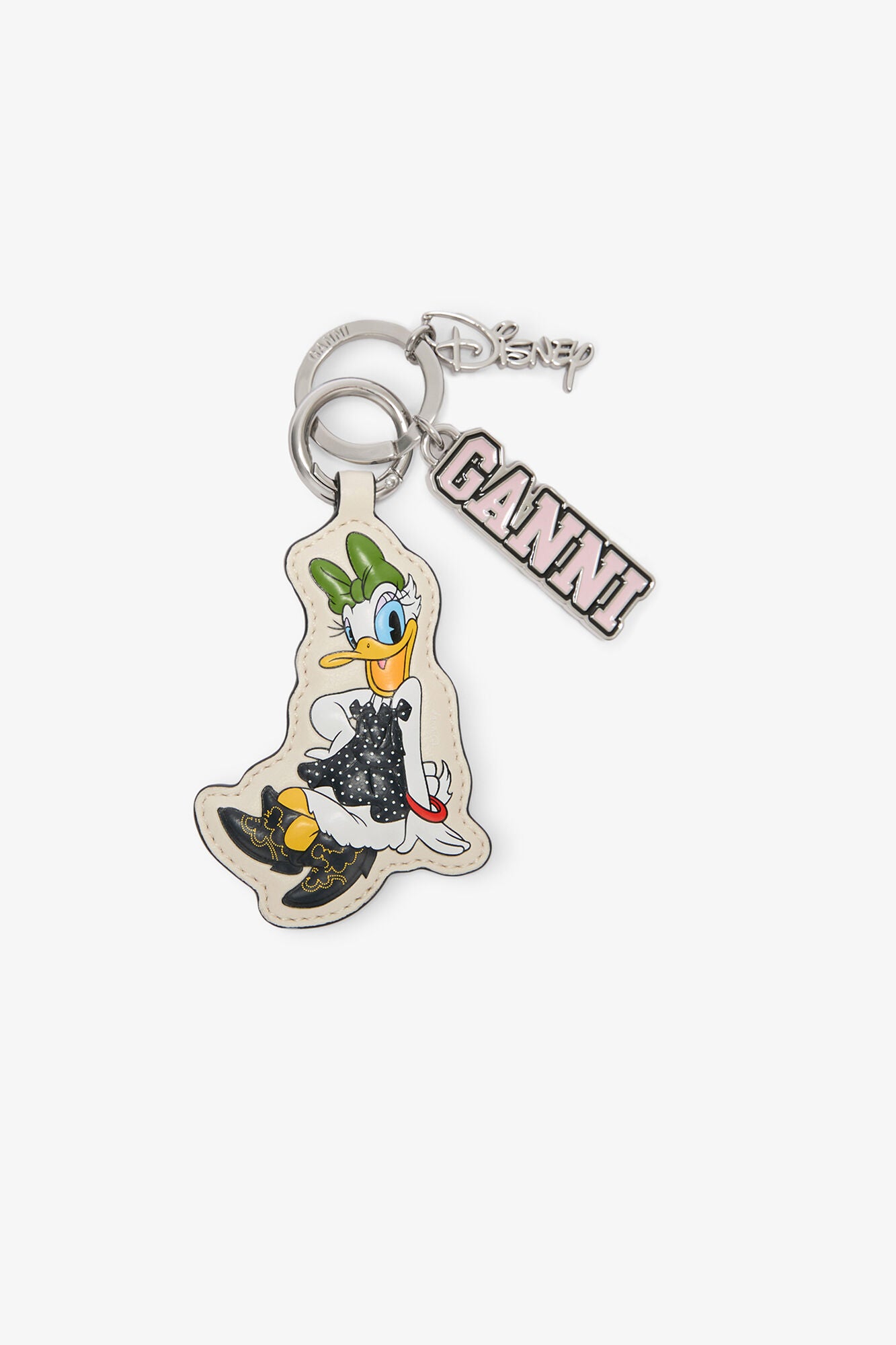 GANNI Online Egret Daisy Duck White Keyring
