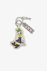 GANNI Online Egret Daisy Duck White Keyring
