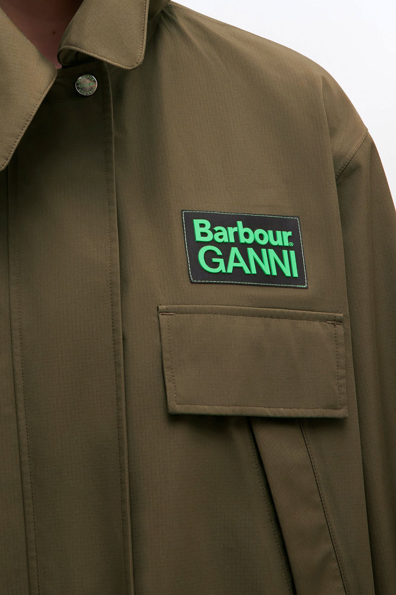 GANNI For Sale Long Coat in Green