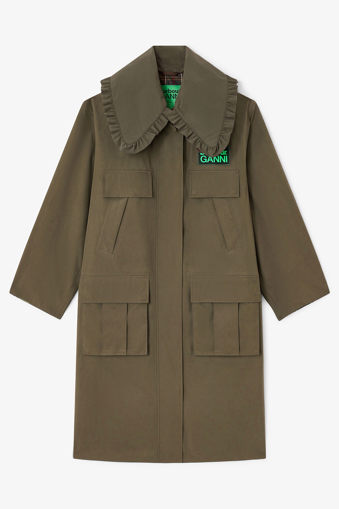 GANNI For Sale Long Coat in Green