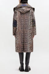 GANNI Hot Sale Long Coat in Leopard