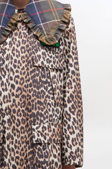 GANNI Hot Sale Long Coat in Leopard