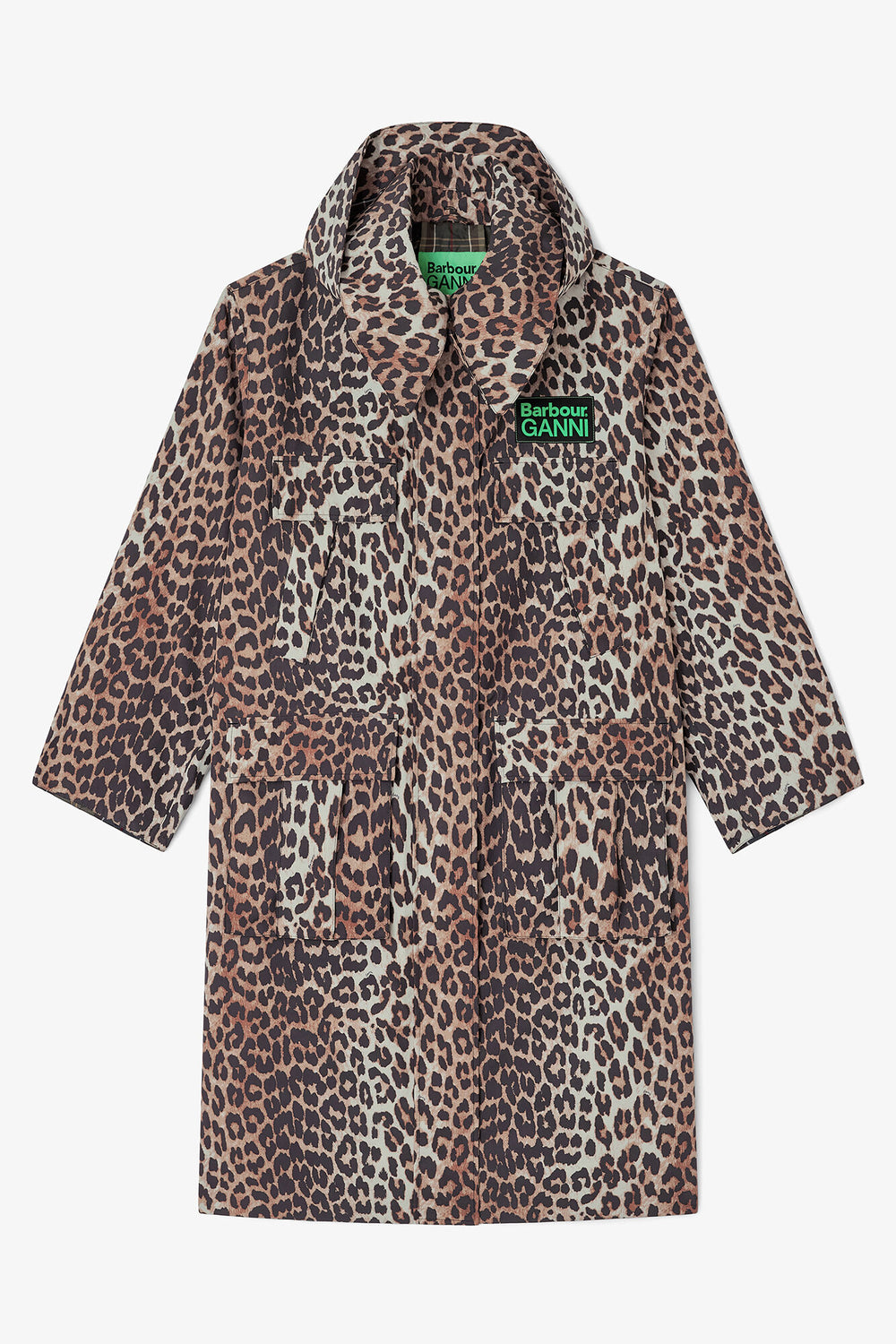 GANNI Hot Sale Long Coat in Leopard