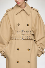 GANNI New Trench Coat in Double Cotton