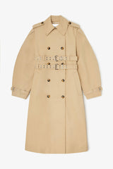GANNI New Trench Coat in Double Cotton