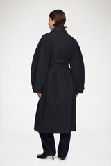 GANNI us Trench Coat in Double Cotton