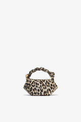 GANNI Sale Almond Milk Leopard Grained Mini Bou Bag