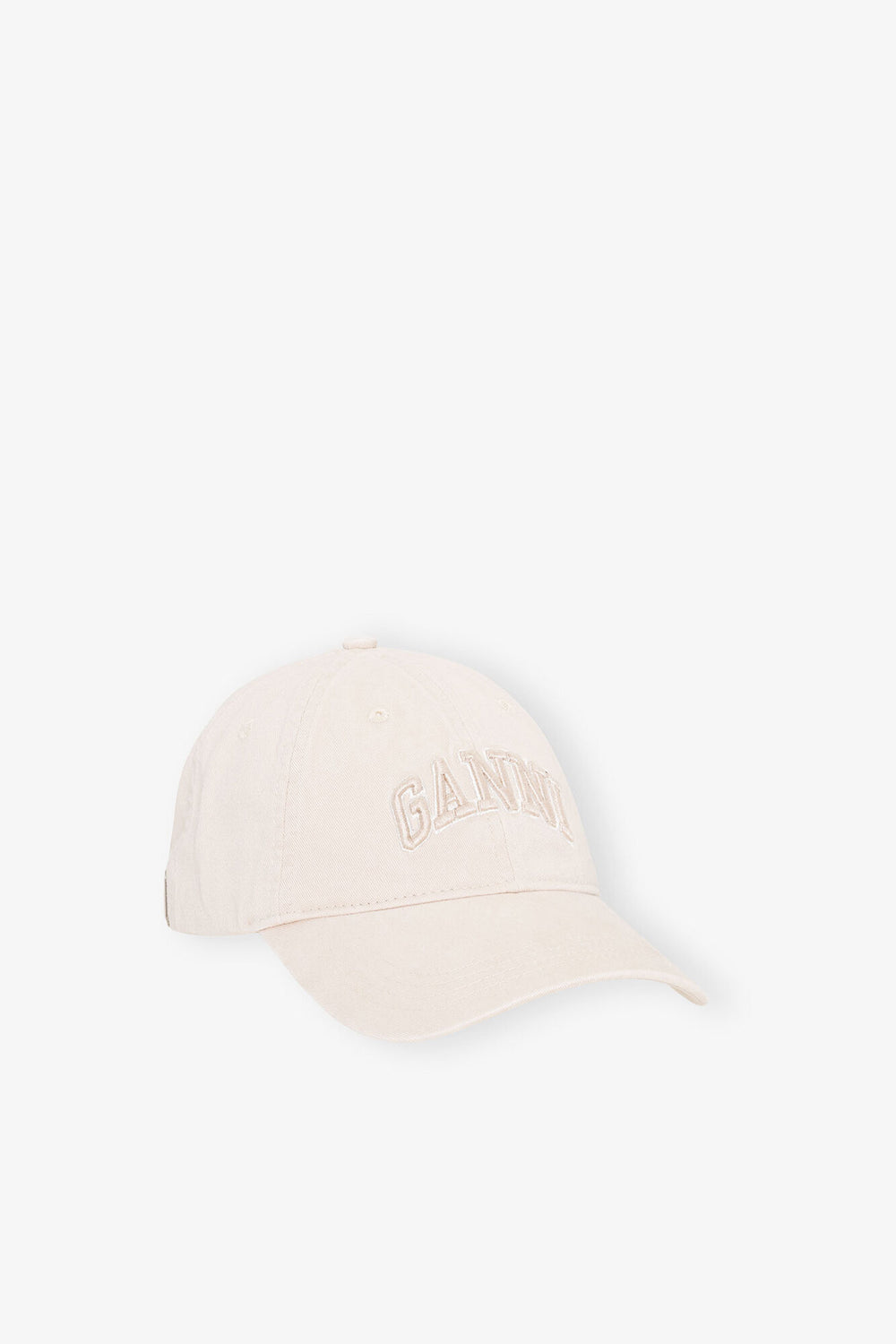 GANNI Outlet Egret Ivory Canvas Cap