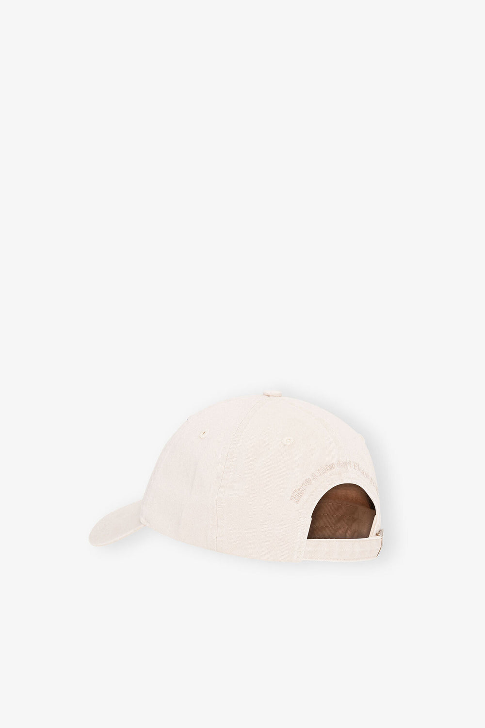 GANNI Outlet Egret Ivory Canvas Cap