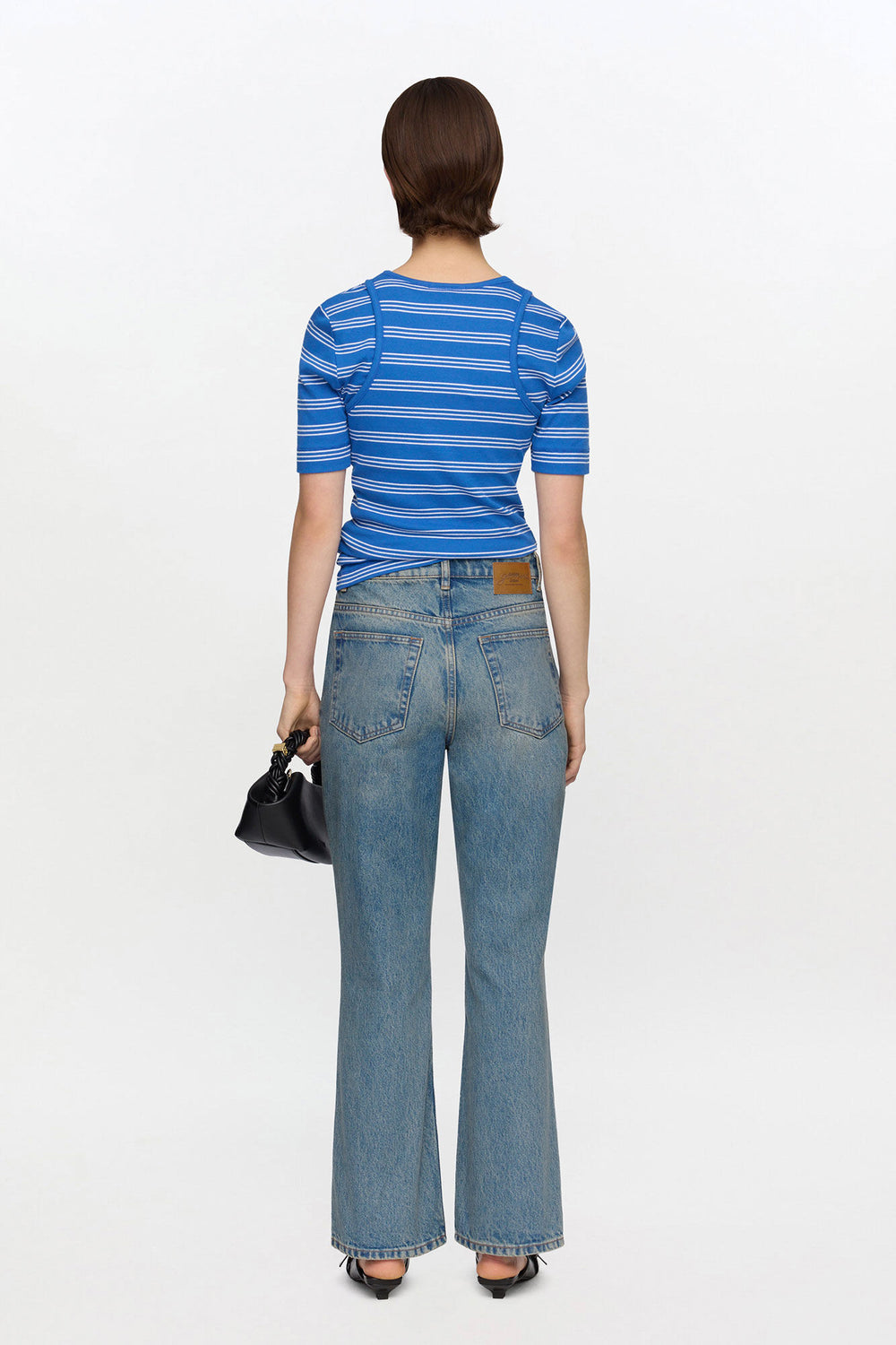 GANNI For Sale Betzy Cropped Jeans in Tint Rigid Denim