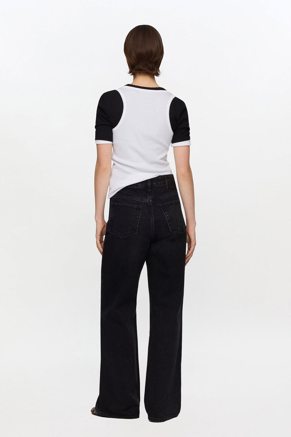 GANNI Outlet Izey Jeans in Black Rigid Denim