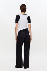 GANNI Outlet Izey Jeans in Black Rigid Denim