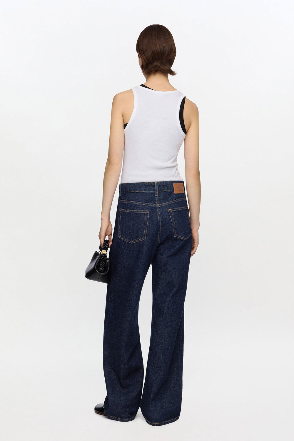GANNI Hot Sale Izey Jeans in Dark Rinse Denim
