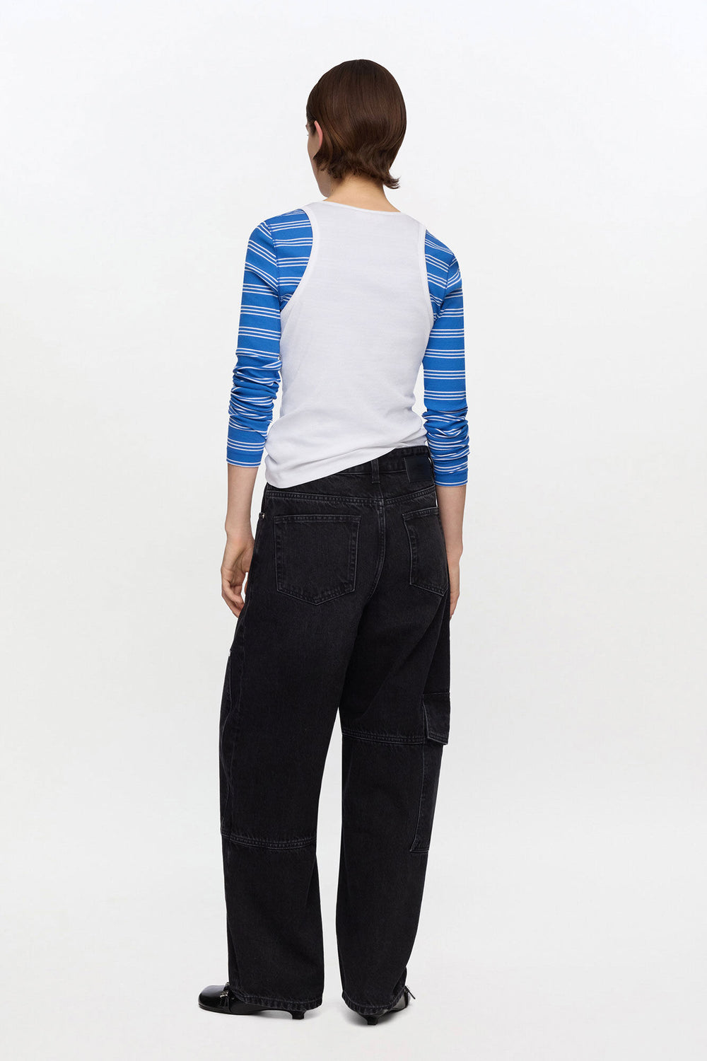 GANNI New Audri Jeans in Black Rigid Denim