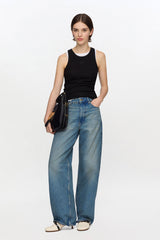 GANNI Online Izey Jeans in Tint Rigid Denim