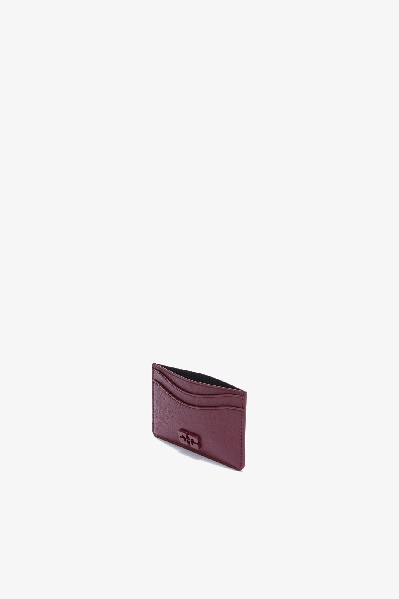 GANNI Hot Sale Burgundy Bou Card Holder in Burgundy