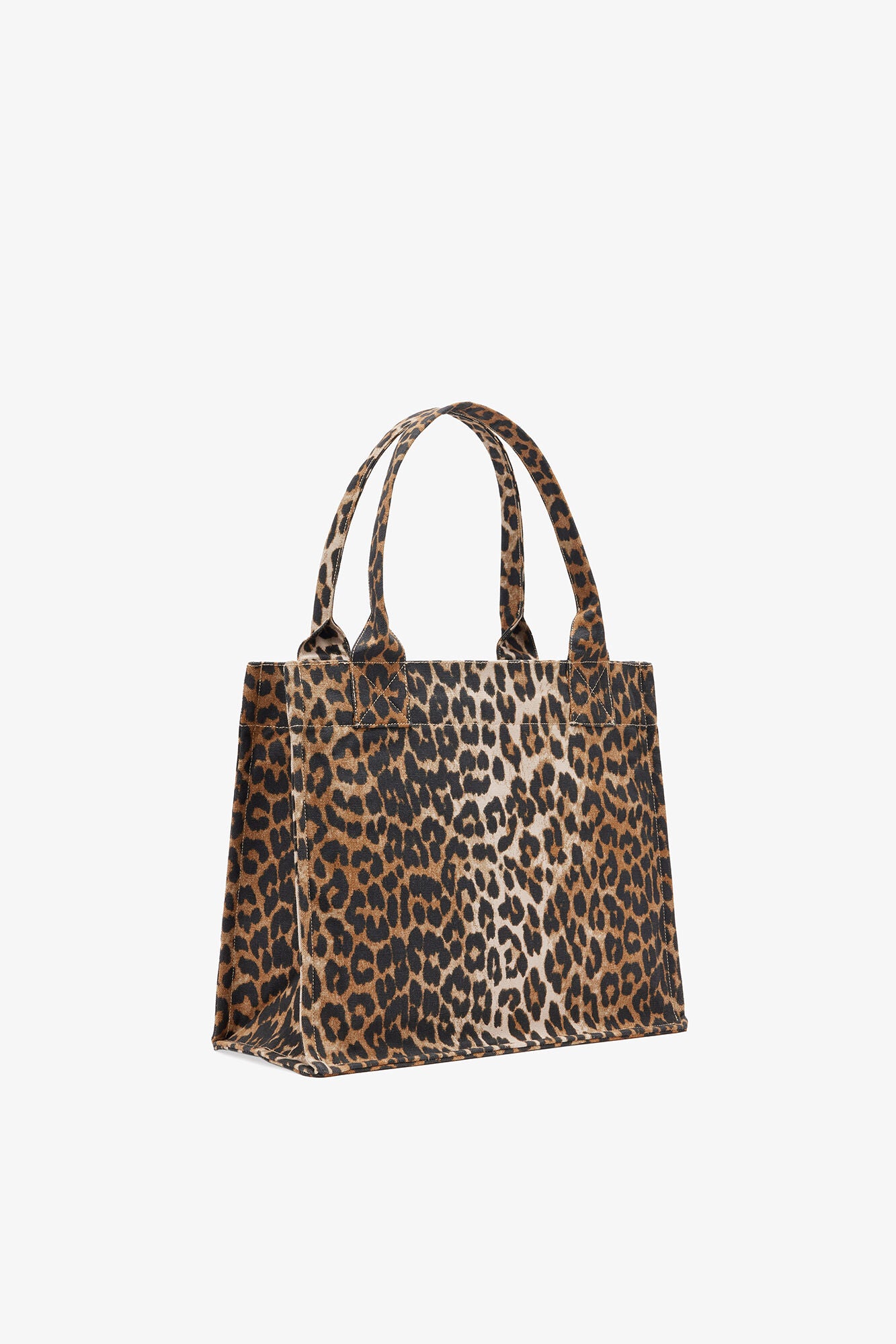 GANNI Sale Leopard Leopard Large Canvas Tote Bag
