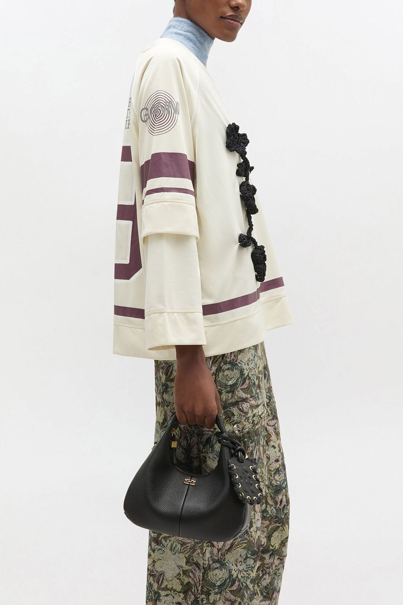 GANNI New Black Black Mini Hobo Bag