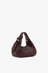 GANNI Online Chicory Coffee Brown Mini Hobo Bag